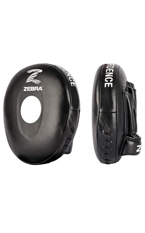 Coaching Mitts, ZEBRA, leather, black