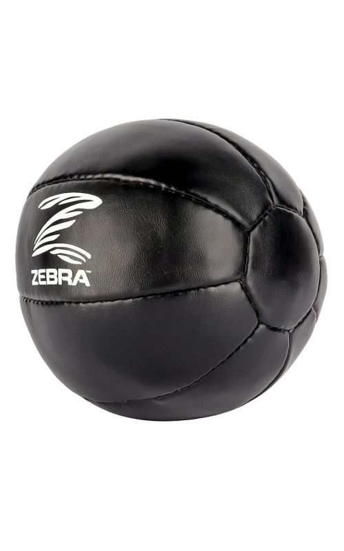 Medizinball, ZEBRA, Leder, schwarz