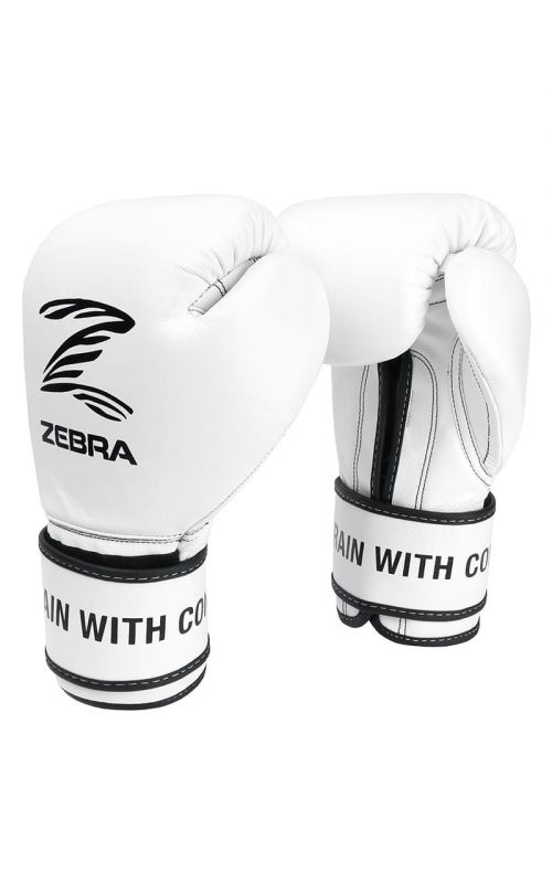 Boxing Gloves, ZEBRA Signature Velcro, leather