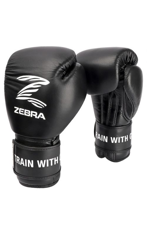 Boxing Gloves, ZEBRA Signature Velcro, leather