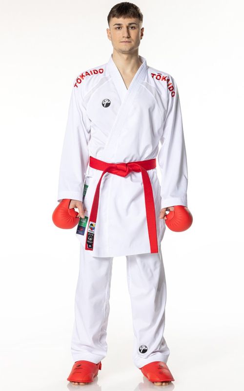 Tokaido Unisexe - Kumite Foot Guard Karaté Protège-pieds pour adulte Rouge XS