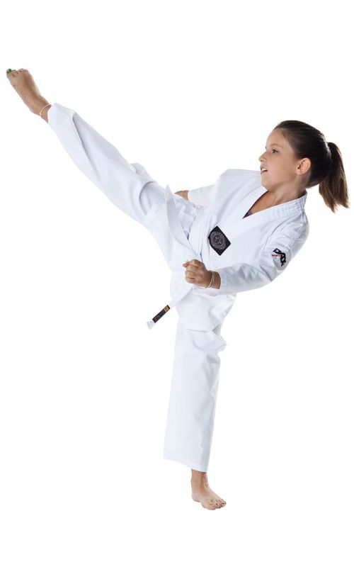 Kinder Taekwondo Anzug, DAX REGULAR, weißes Revers