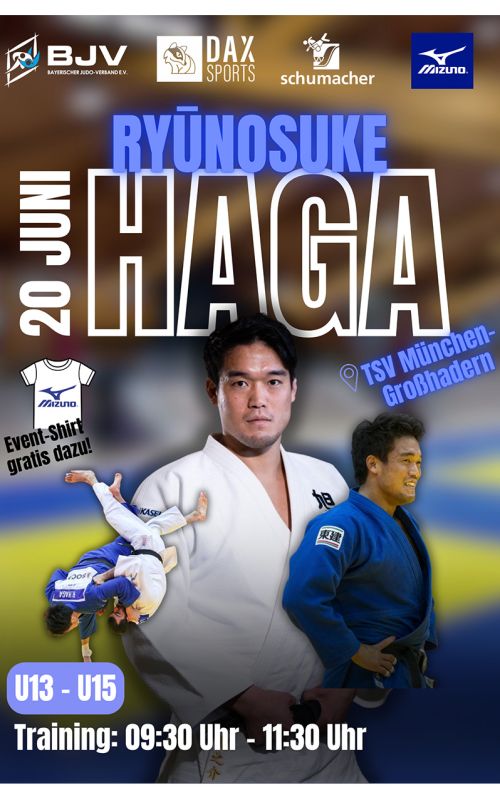 *U13-U15* Eintrittskarte Judolehrgang / Ryunosuke Haga